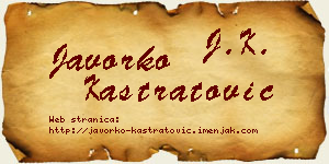 Javorko Kastratović vizit kartica